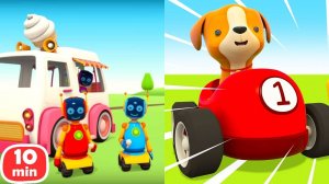 Грузовичок Лева и Машины Помощники: Фургон с мороженым и поиск сокровищ – Мультики для детей