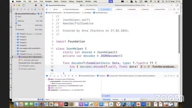 Интенсив пишем приложение SwiftUI и SwiftUI + Combine Покажем, как писать приложение. Часть 2 смотреть онлайн