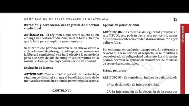 Código Penal Guatemala Art 55 al 111 смотреть онлайн
