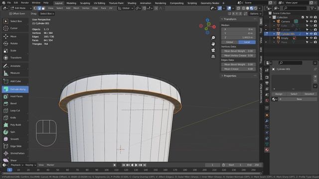 Blender Tutorial - Modeling a bucket смотреть онлайн