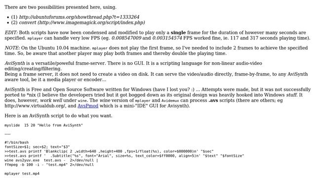 Unix & Linux: Text to movie from commandline смотреть онлайн