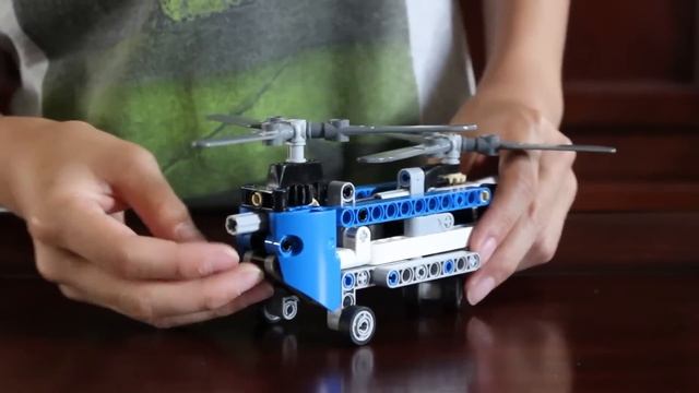 MOTORIZED Lego Technic 42020 Twin Rotor Helicopter - Time Lapse смотреть онлайн