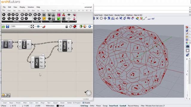 Easy - Grasshopper Tutorial for Beginners | Voronoi Sphere | Rhino смотреть онлайн