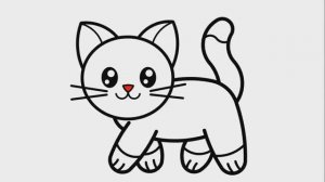 КАК ЛЕГКО НАРИСОВАТЬ КОТА