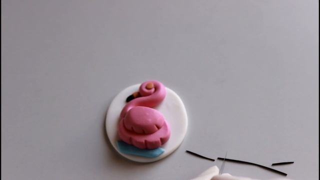 How-to make Flamingo keychain | polymer clay tutorial | ميدالية الفلامنجو من الصلصال الحرارى смотреть онлайн