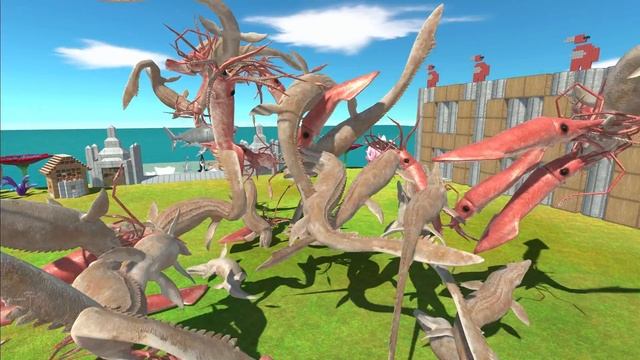 King of The Water - Megalodon Shark vs Mosasaurus - Animal Revolt Battle Simulator смотреть онлайн
