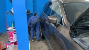 Ремонт датчика и обслуживание компрессора пневматической подвески Вольво хс90.