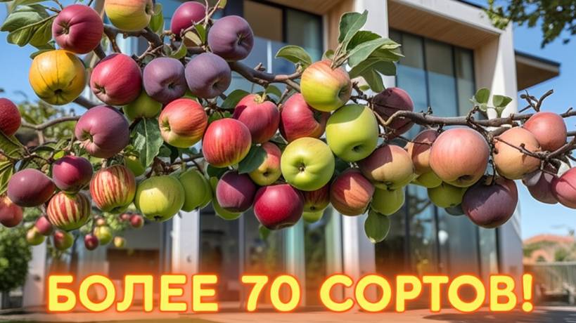 МНОГОСОРТОВАЯ ЯБЛОНЯ (свыше 70 сортов на одном дереве!) © смотреть онлайн