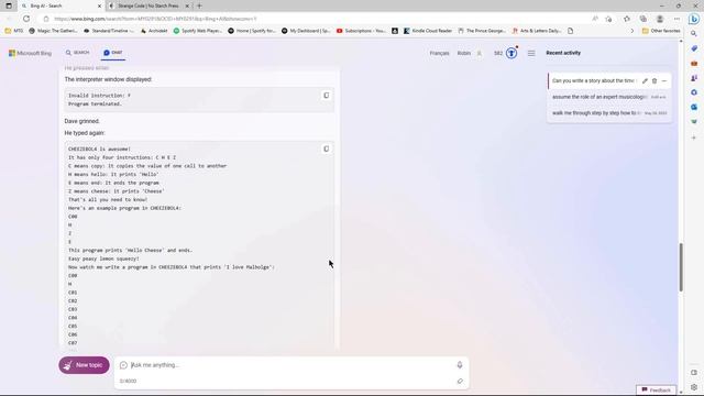 That Time Pink Mouse Dave And The Philosopher Try To Learn Malbolge. Well, According To Bing Chat.. смотреть онлайн