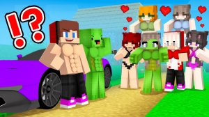 Все девочки влюбились в сильных парней (Майнкрафт анимация мультфильм)