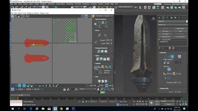 3DS Max Sword Unwrap UVW смотреть онлайн