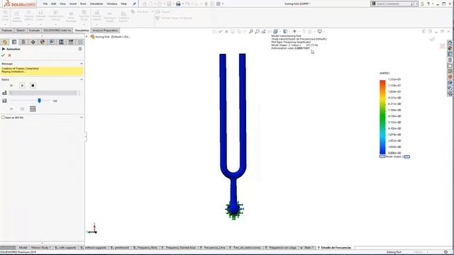 SolidWorks Simulation - Estudos de Simulação de Frequência смотреть онлайн