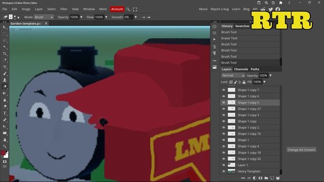 Arthur the L.M.S. engine | ThomToys Land concept art ( speed art #29 смотреть онлайн