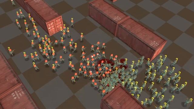 Unity AI test 100 vs 100 смотреть онлайн