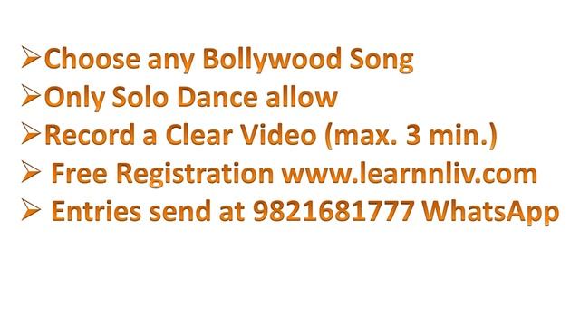Online Free Solo Dance Competition (2021)/ Win Amazon Gift Voucher, Certificate & More смотреть онлайн