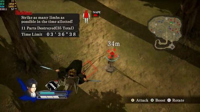 [Attack On Titan: Wings of Freedom] [Gameplay] Ultra Settings. смотреть онлайн