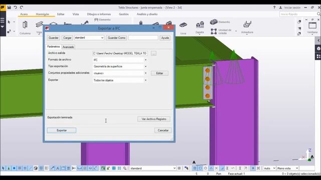 Export Model from Tekla Structures 2016 to Solidworks смотреть онлайн
