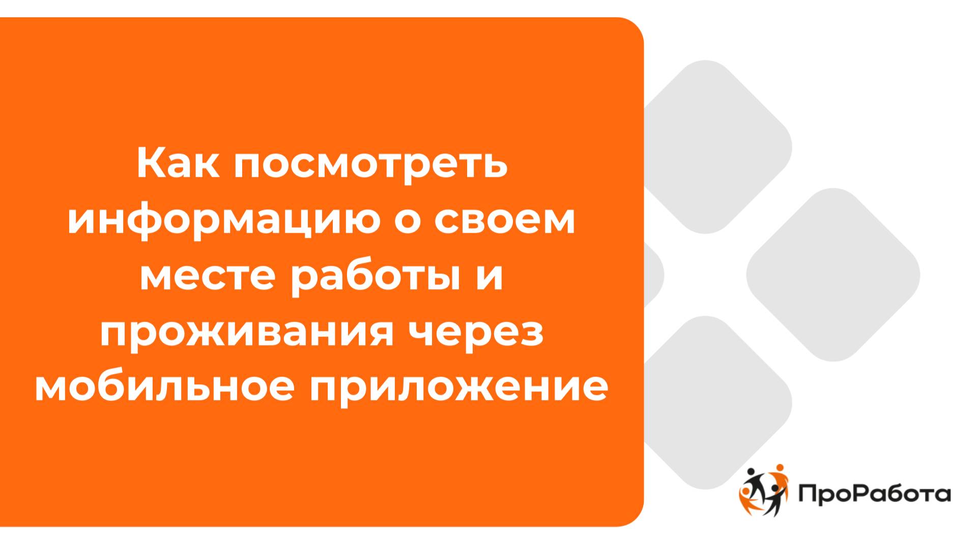 Как посмотреть информацию о своем месте работы и проживания через мобильное приложение