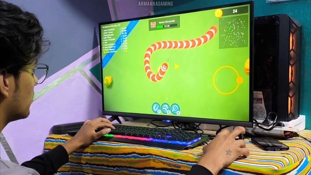 FIRST TIME GAMEPLAY IN PC | SNAKE GAME | WORMS ZONE IO | @ARMAANAGAMING смотреть онлайн