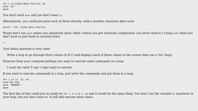 In a bash shell script , how to write a loop that goes trough three values (2 Solutions!!) смотреть онлайн