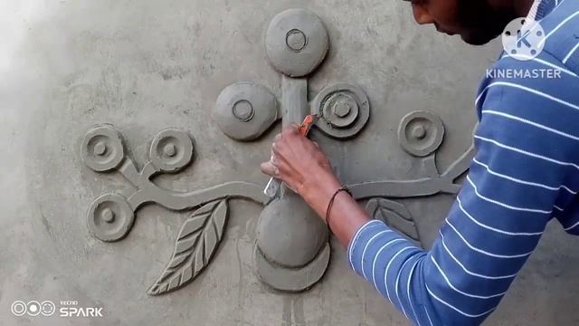 cement se Deewar Mein Phool banane ka tarika смотреть онлайн