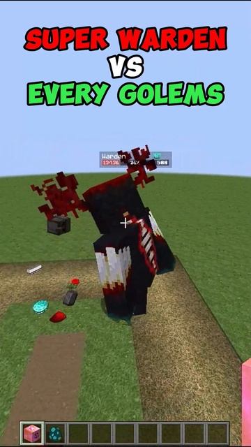 MINECRAFT : Super Warden VS Every Golem💀 WAIT FOR IT... #minecraft #shorts смотреть онлайн