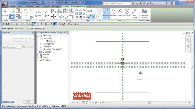 REVIT 2013 DUPLEX RECEPTACLE FAMILY 11 VIEW RANGE AND INVISIBLE STEM смотреть онлайн