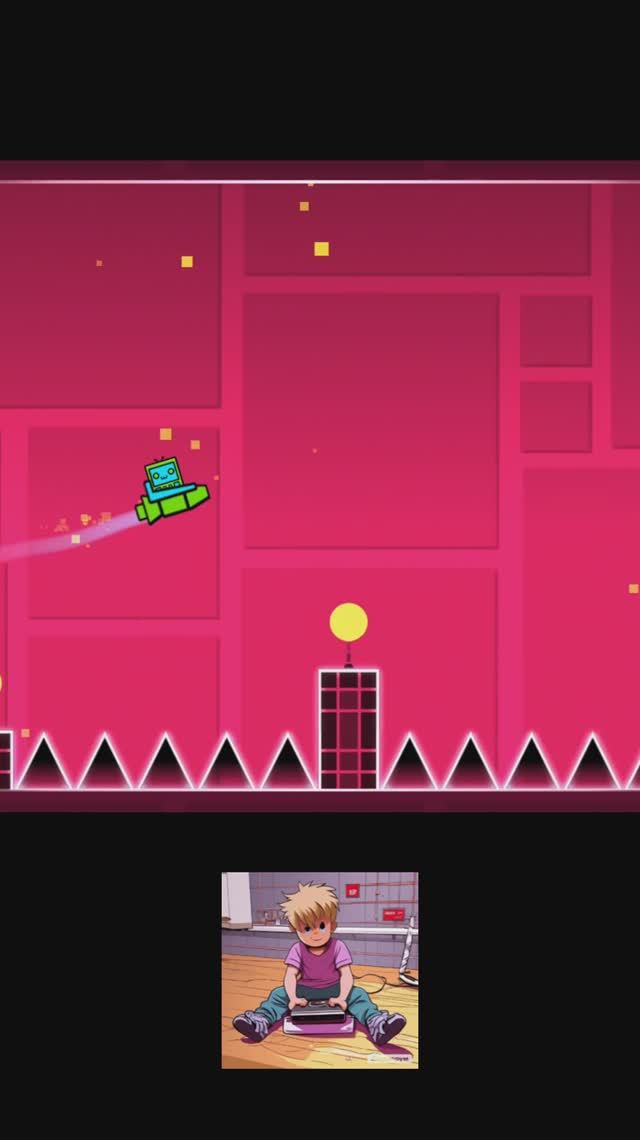 Играю в Geometry Dash