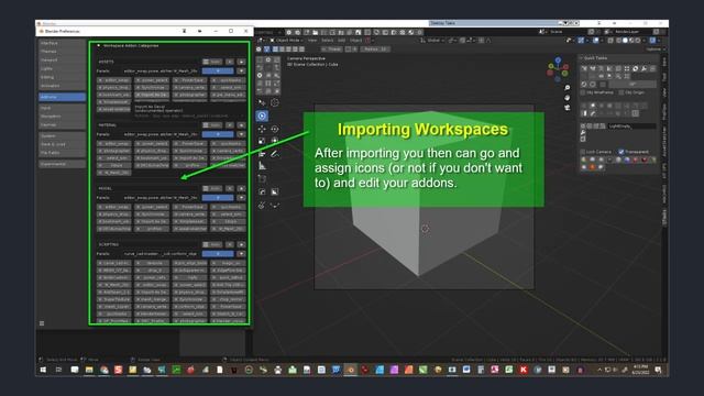 Clean Panels - QUICK TIP #11: Importing Blender's Workspaces to Categories смотреть онлайн