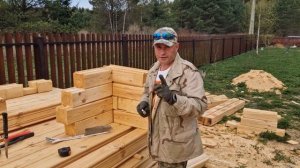 Исправление кривых стен на доме из бруса.