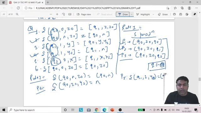 QUESTION ON PDA TO CFG CONVERSION | PDA | GATE/CSE | MANUJ MISHRA смотреть онлайн