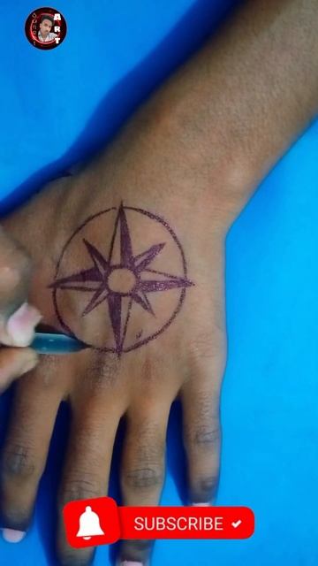 Awesome Compass Tattoo 🔥🔥#shorts #surjeet_art