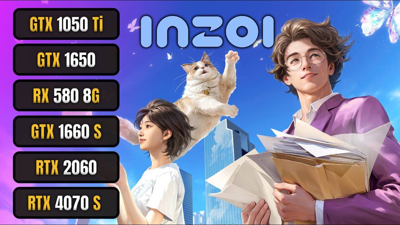 6 видеокарт в игре  InZOI  GTX 1650, 1050 Ti, 1660 super, RX 580, RTX 2060, RTX 4070 SUPER