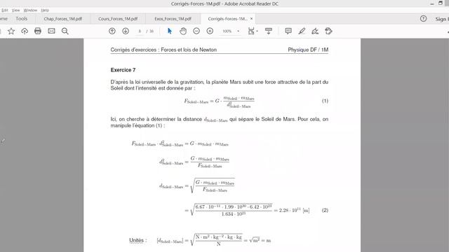 Forces et lois de Newton (1M) - Correction de l'ex 7 смотреть онлайн