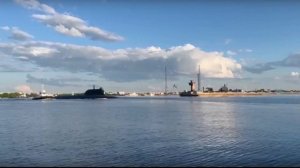 Атомная подлодка Архангельск. Выход на ходовые испытания в Белом море