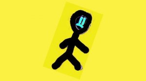 Черно-голубой человек бежит футаж