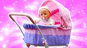 Розовая коляска для БЕБИ БОН! Прогулка с Анабель после дождя