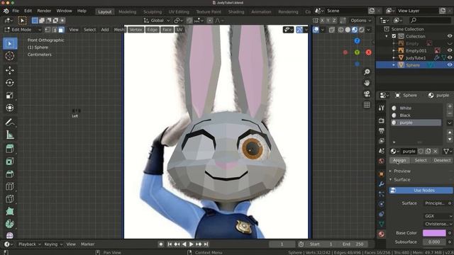 Blender 3D Modeling Zootopia Judy Hopps (Rabbit, Low Poly, Animal Characters) смотреть онлайн