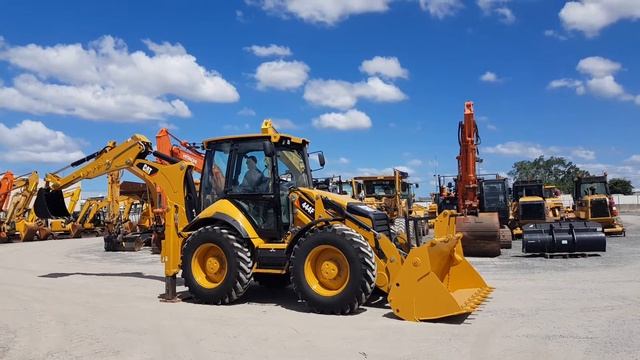 Caterpillar 444F Backhoe loader смотреть онлайн