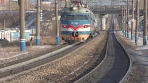 "Рабочий поезд" РП-9-002 "Томь" на Транссибе в Красноярске | Железная дорога в Сибири