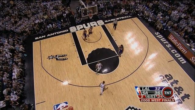 Manu Ginobili: Leading the Spurs over Kobe and the Lakers (2008 WCF Game 3, 30 points) смотреть онлайн