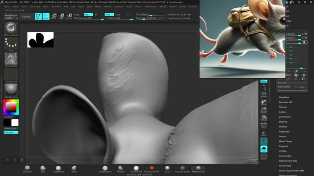 10 MOUSE FUR DETAILS SCULPT ZBRUSH10 MOUSE FUR DETAILS SCULPT ZBRUSH смотреть онлайн