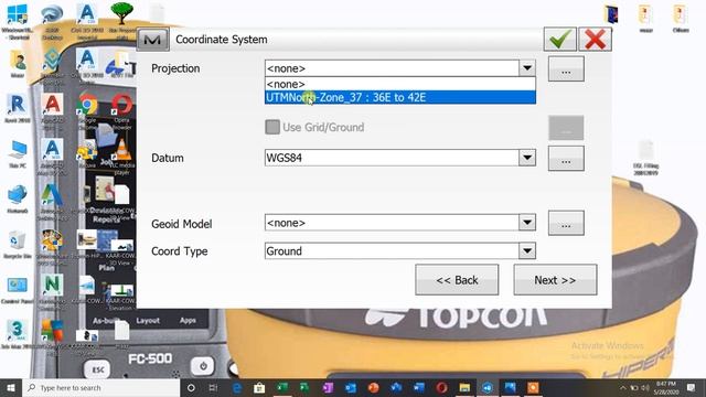 GPS TOPCON FC500 SETTING POINTS IMPORT & EXPORT WITH ZONE SETTING смотреть онлайн