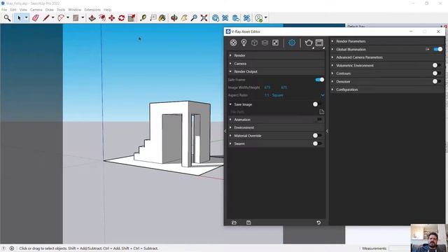 VRAY in Sketchup Render Resolution смотреть онлайн