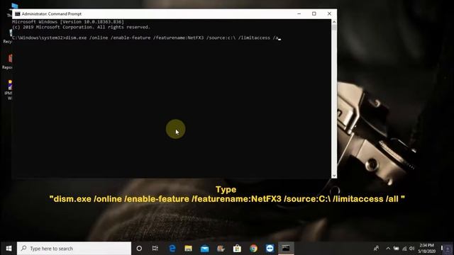 How to fix unable to install .Net framework 3.5 using CMD смотреть онлайн