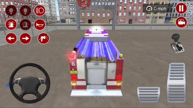 Real Fire Truck Driving Simulator 2022 - New Fire Fighting Fireman Daily Job - Android gameplay #9 смотреть онлайн