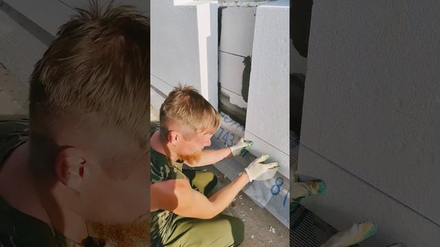 Приклейка фасадного пенопласта ППС16ф на фасад дома, утепление фасадов по СФТК Мокрый Фасад смотреть онлайн