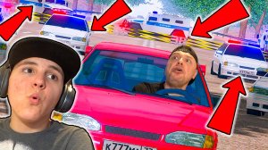 Полицейские СТАВЯТ ШИПЫ !!! 100 машин Полиции ПРОТИВ Лада 2114