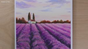 Как просто и красиво нарисовать лавандовое поле / Акриловая живопись для начинающих