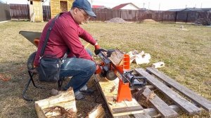 Колка дров. Тополь. Дровокол BRAIT BLS525 /2200 Вт. Часть 2.